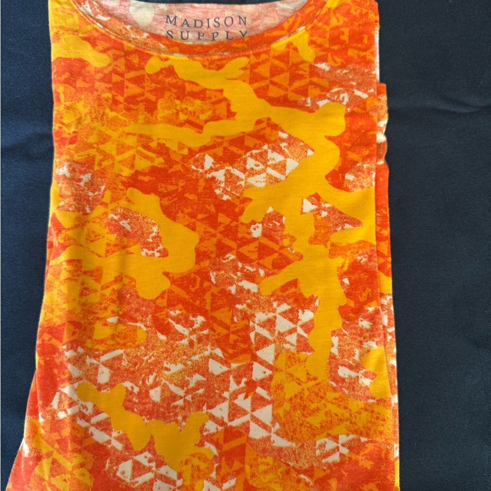 Madison Orange and Yellow Short Sleeve Tee